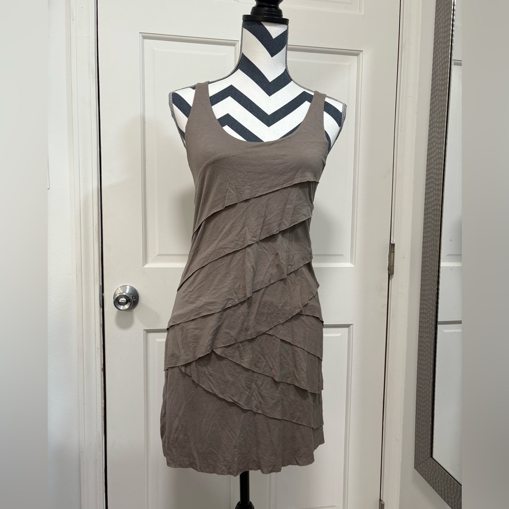 NY & Co Mini Dress Sleeveless Bodycon Ruffled Party Club Wear Summer Festival